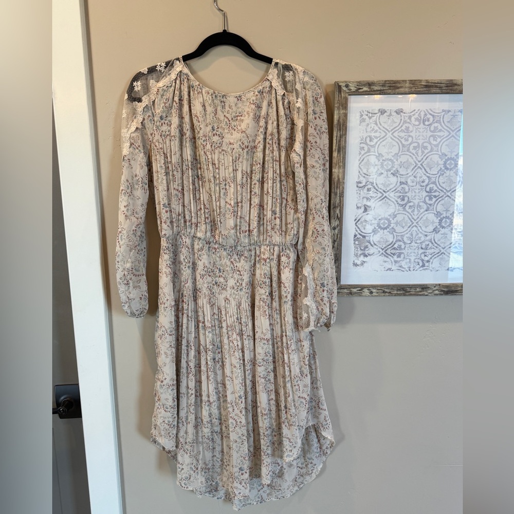 Free People Floral Long Sleeve Dress